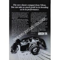 Cartel Retro Camaras Nikon Fm 1970s /448 segunda mano   México 