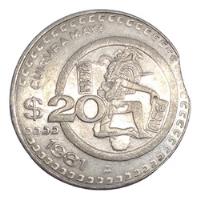 Moneda 20 Pesos Cultura Maya Años 80´s Error De Acuñacion segunda mano   México 