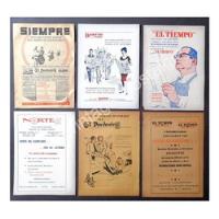 Cartel Vintage Set De 7 S Periodicos De Monterrey 1940s-60s segunda mano   México 
