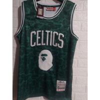 Jersey Basketball Bape Celtics Talla S Bordado Verde  segunda mano   México 