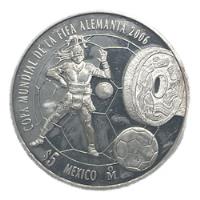 Moneda 5 Pesos Copa Mundial De La Fifa 2006, Plata  segunda mano   México 