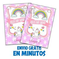 Kit Juegos Baby Shower Unicornio + Loteria + Regalo segunda mano   México 