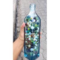 Botella Vintage Color Azul Llena Canicas Vintagenvío Gratis  segunda mano   México 