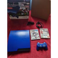 Playstation 3 Slim Azul Metálico Ps3 Edición Pes 2012 160 Gb segunda mano   México 