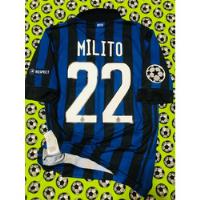 Usado, Jersey Camiseta Nike Inter Milan 2011 2012 Champions Milito segunda mano   México 
