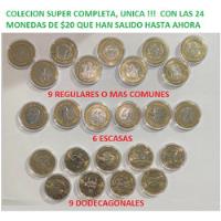 Coleccion Super Completa Monedas $20 Pesos Con Todas ! segunda mano   México 
