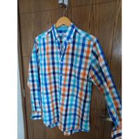 Camisa A Cuadros Regent Street Talla S/m Naranja Con Azul segunda mano   México 