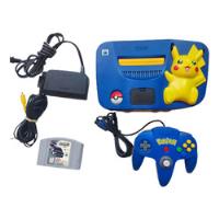 Nintendo 64 Edición Pokemon Pikachu Control Cables Y Juego segunda mano   México 