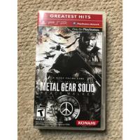 Metal Gear Solid Peace Walker Psp Original E Completo segunda mano   México 