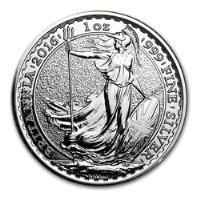 Moneda 1 Onza Plata Pura Ley .999 Británica, 2016 segunda mano   México 