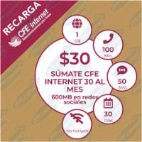 Recarga Saldo Cfe Teit Internet $30 (se Activa Paquete)  segunda mano   México 
