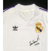 Jersey Firmado Hugo Sanchez Real Madrid 1985 Autografo Retro segunda mano   México 