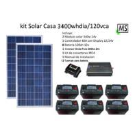 Kit Solar Fotovoltaico Casa 3400whd Isla Envio Ocurre Gratis, usado segunda mano   México 