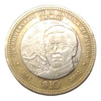 Moneda 10 Pesos 150 Aniversario Batalla De Puebla 1862-2012 segunda mano   México 