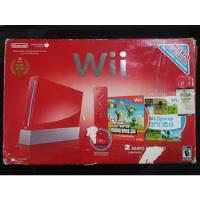 Wii Rojo Retro + Base + Cables + Controles + Caja, usado segunda mano   México 