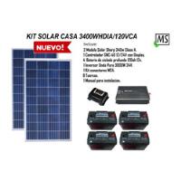Kit Solar Fotovoltaico Casa 3400w Hdia 120v Aislado , usado segunda mano   México 