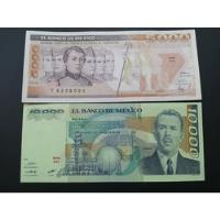 Pack Billetes Antiguos México 10000 Y 5000 Pesos Historia segunda mano   México 