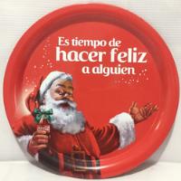 3 Charolas Metálicas Refresco Coca Cola Navideña Santa Claus segunda mano   México 