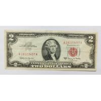 Billete 2 Dollares Usa Sello Rojo 1953 De La Suerte Sk05, usado segunda mano   México 