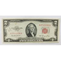 Billete 2 Dollares Usa Sello Rojo 1953 De La Suerte Sk09 segunda mano   México 