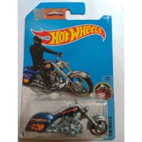 Hot Wheels Bad Bagger Moto 3/5 Azul Flames Mt3 segunda mano   México 