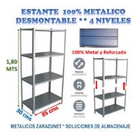 Usado, Anaquel Metálico 30x85 Estante 4 Nivel Multiusos 100% Metal segunda mano   México 
