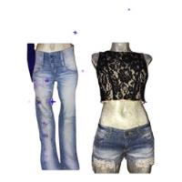 Duo Sexy Jeans Super Skinny Customatizado + Crop Top Encaje, usado segunda mano   México 