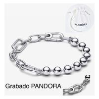 Pulsera Me Esl Cuentas Compatible Marca Pandora,plata+bolsa segunda mano   México 