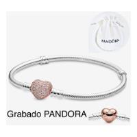 Pulsera Ser Bro Cor Pave R Compatible Pandora,plata+bolsa segunda mano   México 