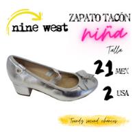 Zapato Tacón Nine West Moño Plata Niña. La Segunda Bazar segunda mano   México 