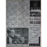 Afiche Retro Orquesta Sinfonica Carlos Chavez Y Alb Spalding, usado segunda mano   México 