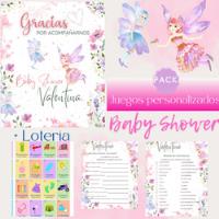 Juegos Imprimibles Personalizados Baby  Shower  Hada Loteria segunda mano   México 