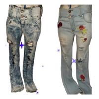 Usado, Pack Jeans Muy Rotos + Jeans Bordados Savi New Look segunda mano   México 