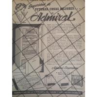 Cartel Publicitario Retro Refrigeradores Admiral 1945 648 segunda mano   México 