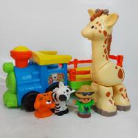 Usado, Vehículo Little People Tren Zoo + Jirafa Gigante + 3 Figuras segunda mano   México 