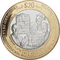 Moneda De 20 Pesos Conmemorativa Circular ¿cuál Le Falta? segunda mano   México 