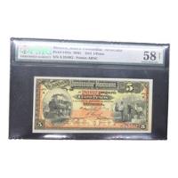 Billete 5 Peso Banco Peninsular Mexicano Merida 1914 segunda mano   México 