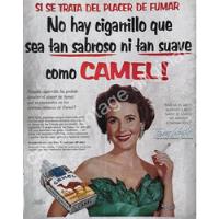 Cartel Retro Teresa Whright Y Cigarros Camel 1954 Fep, usado segunda mano   México 