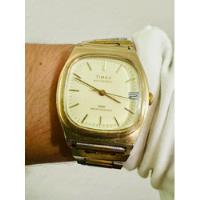 Reloj Timex Vintage Automático Chapado En Oro Dial Beige  segunda mano   México 