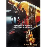 Usado, Cartel Retro Whisky Jhonnie Walker Black Label 1980s 8 segunda mano   México 