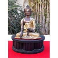 Buda Shakyamuni Con Base Estatua Metal 12x15x9 Figura  segunda mano   México 