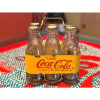 Set De Mini Botellas De Coca Cola Antiguas En Su Rejilla segunda mano   México 