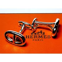 Usado, Origna Mancuernillas Hermes Gemelos Chaine D`ancre Plata 925 segunda mano   México 