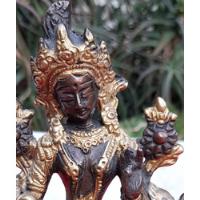 Figura Buda Tara Tibetano/kadampa Metal 9x13x7 Estatua segunda mano   México 