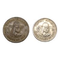 Monedas Perú 10 Y 5 Soles Oro Tupac Amaru 2 Piezas Años 70's segunda mano   México 
