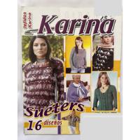 Usado, Revista Tejidos Karina No. 18 Suéters 16 Diseños segunda mano   México 