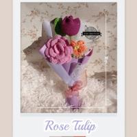 Bouquet Rosa Tulip / Flores Eternas Tulipán Y Rosa  segunda mano   México 