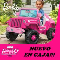Barbie Jeep Wrangler Power Wheels Montable 6 V Rosa En Caja segunda mano   México 