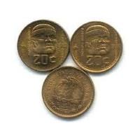 Usado, Monedas De 20 Centavos, 1983 Y 1984, Cultura Olmeca Brillo N segunda mano   México 