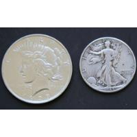 1923 S Moneda D Plata 10c Dolar Paz Antigua Ley .9 Lote H239 segunda mano   México 